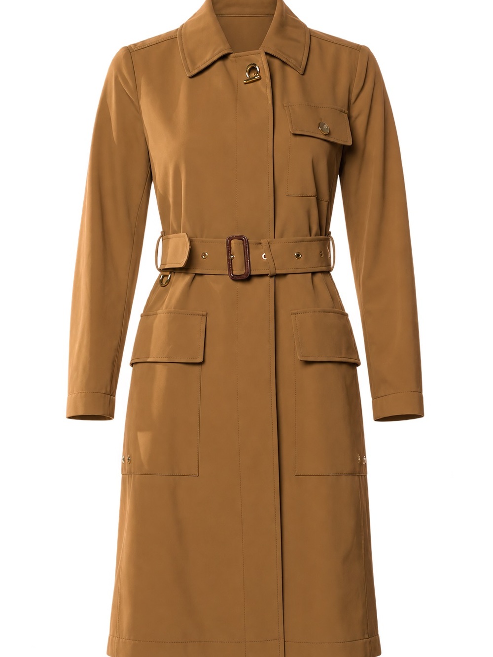Burberry Camel Tan Belted Trench Coat
